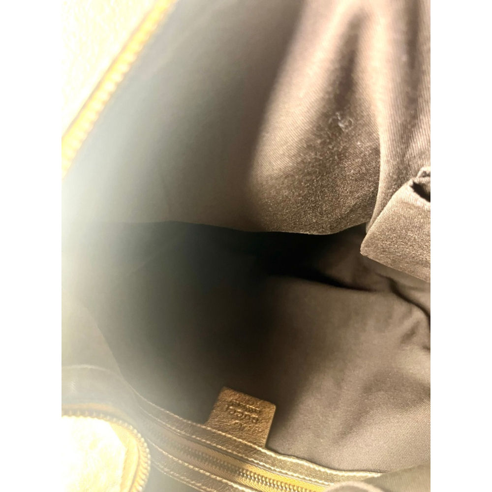 Gucci GG Signature and Studded Metallic Leather Babouska Hobo Bag. - Picture 13 of 14